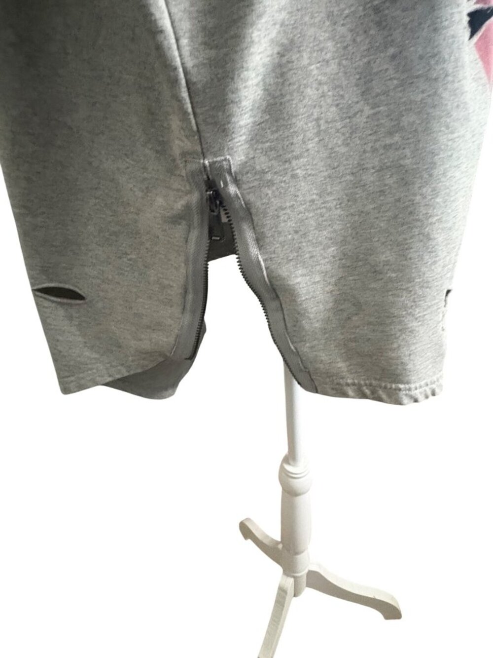Distressed American Flag Graphic LongSleeve Gray Sweatshirt Hudson Outerwear 3X - Picture 7 of 15
